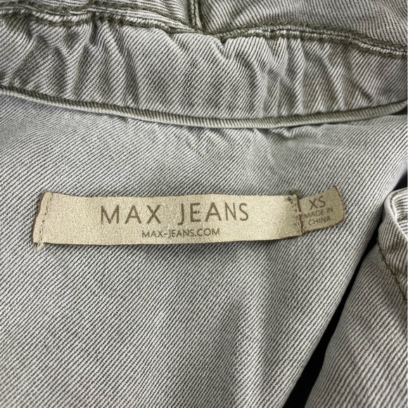 Max Jeans Green Open Front Long Sleeve Tencel Utility Jacket Women’s Size XS - Picture 3 of 7